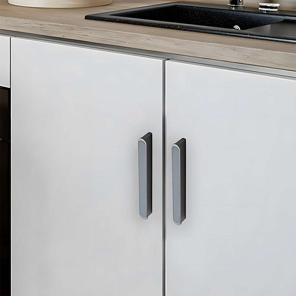 Comforsyco Two-Tone Leather Cabinet Pulls and Door Handles