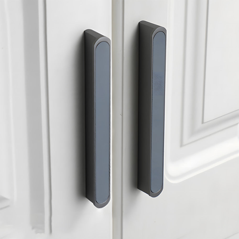 Comforsyco Two-Tone Leather Cabinet Pulls and Door Handles
