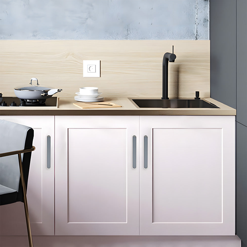 Comforsyco Two-Tone Leather Cabinet Pulls and Door Handles