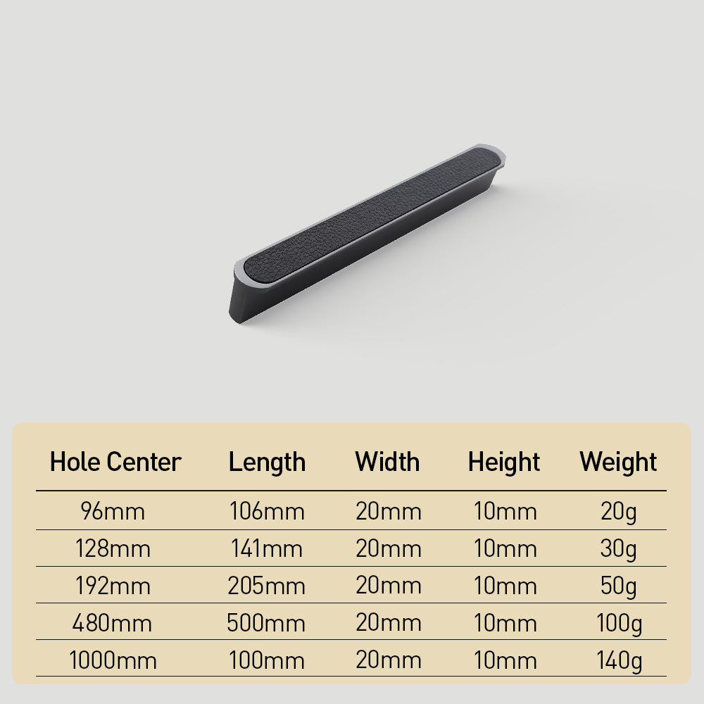 Comforsyco Two-Tone Leather Cabinet Pulls and Door Handles