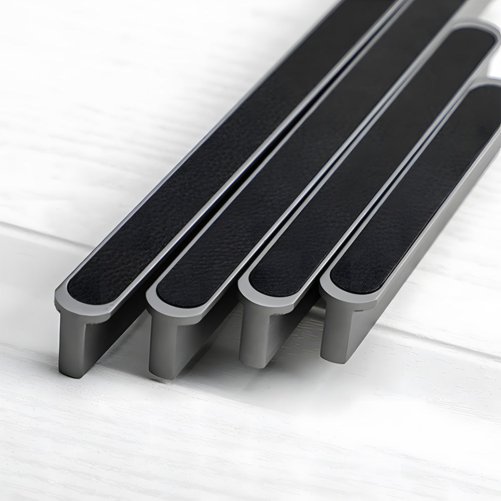 Comforsyco Two-Tone Leather Cabinet Pulls and Door Handles