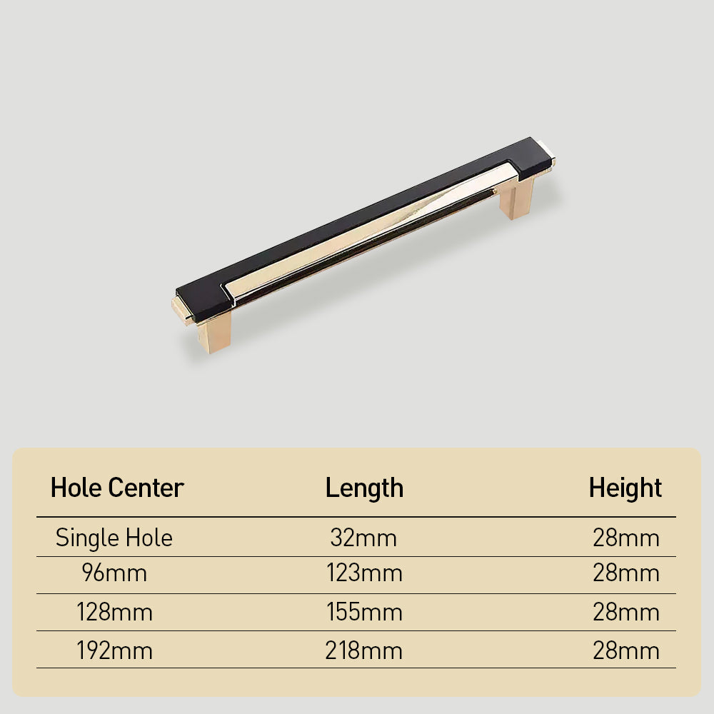 Comforsyco Two-Tone Rectangular Cabinet Pulls with Matching Square Knobs
