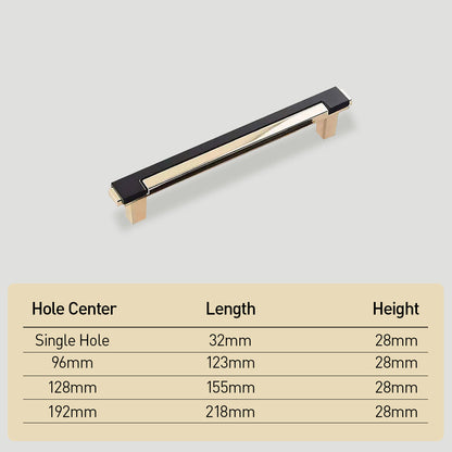 Comforsyco Two-Tone Rectangular Cabinet Pulls with Matching Square Knobs