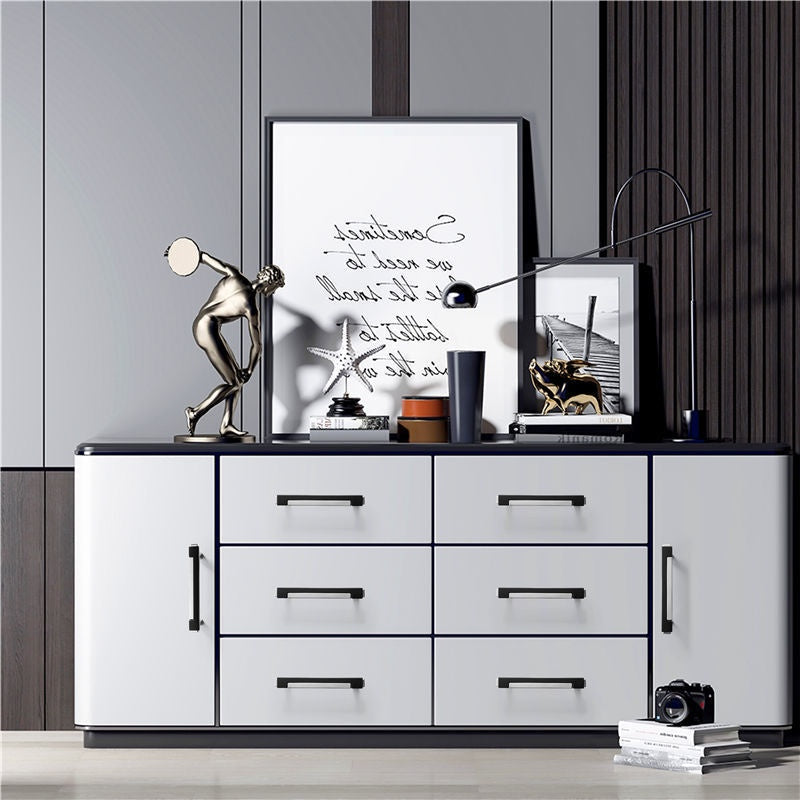Comforsyco Two-Tone Rectangular Cabinet Pulls with Matching Square Knobs