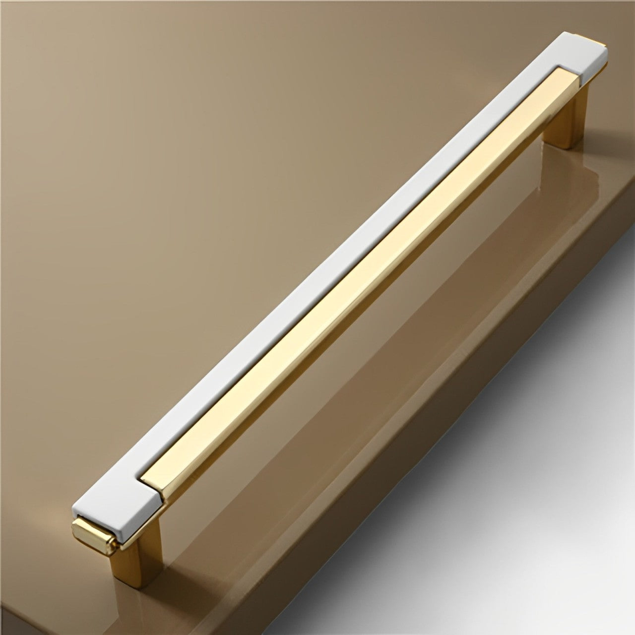 Comforsyco Two-Tone Rectangular Cabinet Pulls with Matching Square Knobs