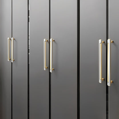 Comforsyco Two-Tone Rectangular Cabinet Pulls with Matching Square Knobs