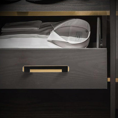 Comforsyco Two-Tone Rectangular Cabinet Pulls with Matching Square Knobs