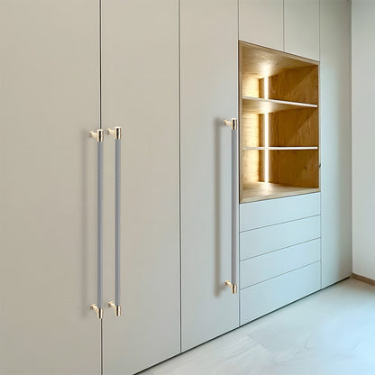 Comforsyco Two-Tone Ribbed Aluminum Alloy Cabinet and Drawer Pulls