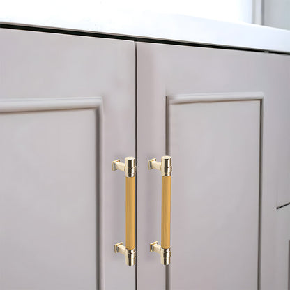 Comforsyco Two-Tone Ribbed Aluminum Alloy Cabinet and Drawer Pulls