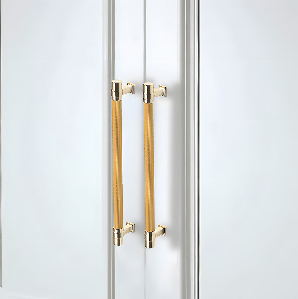Comforsyco Two-Tone Ribbed Aluminum Alloy Cabinet and Drawer Pulls
