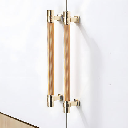 Comforsyco Two-Tone Ribbed Aluminum Alloy Cabinet and Drawer Pulls