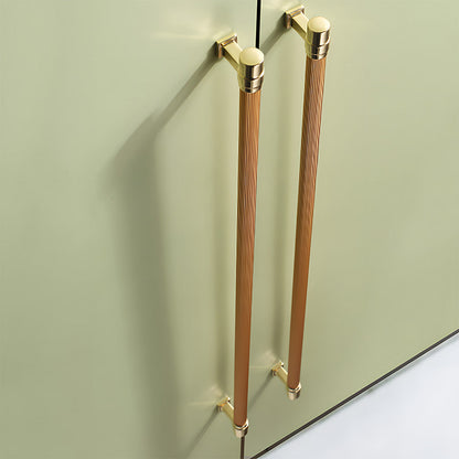 Comforsyco Two-Tone Ribbed Aluminum Alloy Cabinet and Drawer Pulls