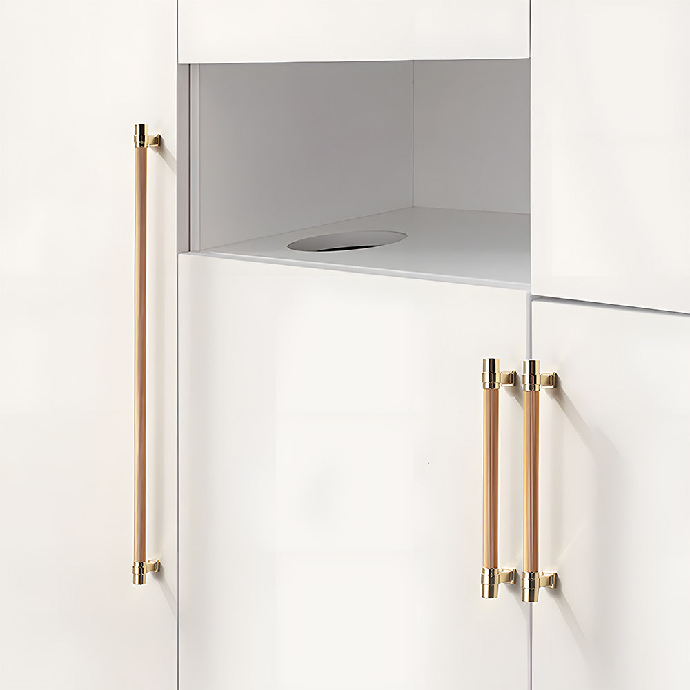 Comforsyco Two-Tone Ribbed Aluminum Alloy Cabinet and Drawer Pulls