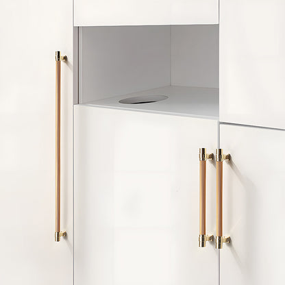 Comforsyco Two-Tone Ribbed Aluminum Alloy Cabinet and Drawer Pulls
