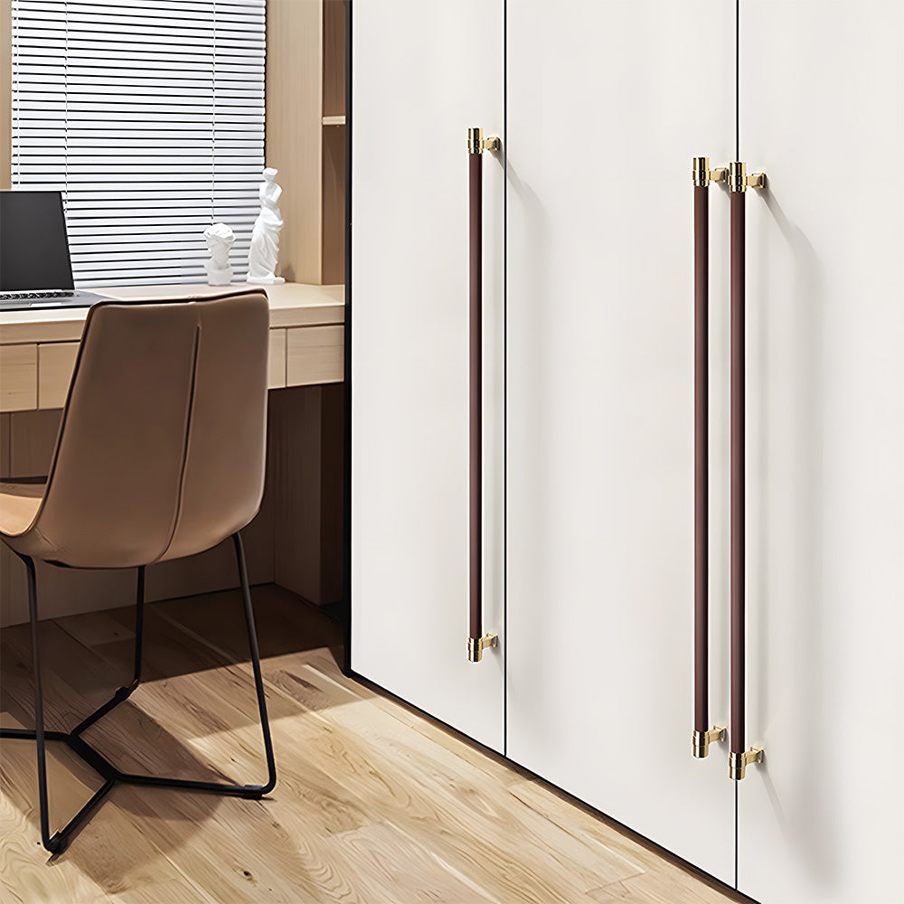 Comforsyco Two-Tone Ribbed Aluminum Alloy Cabinet and Drawer Pulls