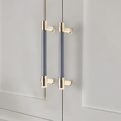 Comforsyco Two-Tone Ribbed Aluminum Alloy Cabinet and Drawer Pulls