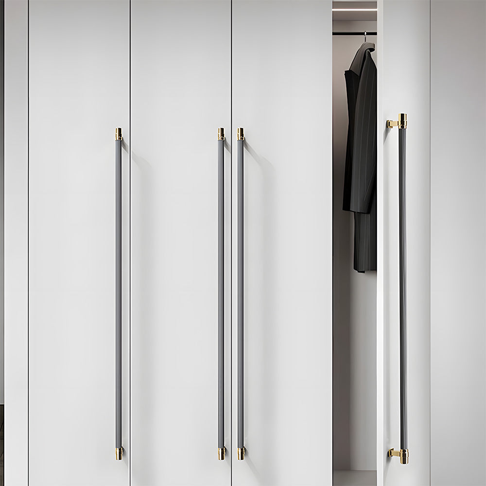 Comforsyco Two-Tone Ribbed Aluminum Alloy Cabinet and Drawer Pulls