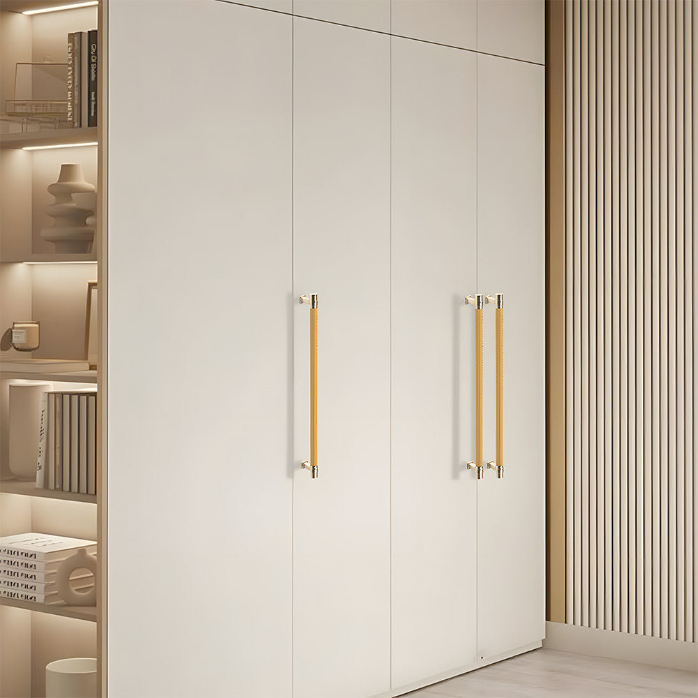 Comforsyco Two-Tone Ribbed Aluminum Alloy Cabinet and Drawer Pulls