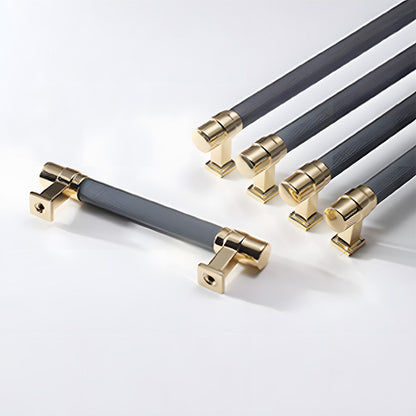 Comforsyco Two-Tone Ribbed Aluminum Alloy Cabinet and Drawer Pulls