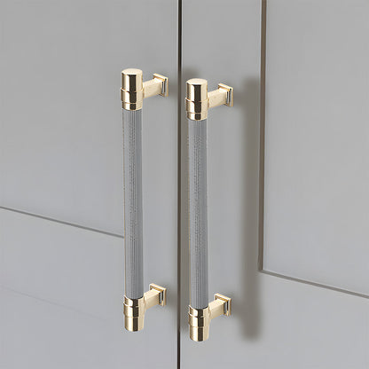 Comforsyco Two-Tone Ribbed Aluminum Alloy Cabinet and Drawer Pulls