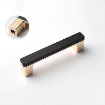 Comforsyco Two-Tone Slim Bar Cabinet Handles and Knobs for Wardrobes