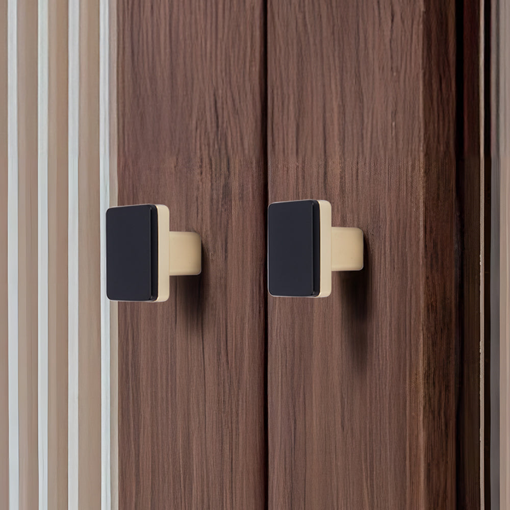 Comforsyco Two-Tone Slim Bar Cabinet Handles and Knobs for Wardrobes