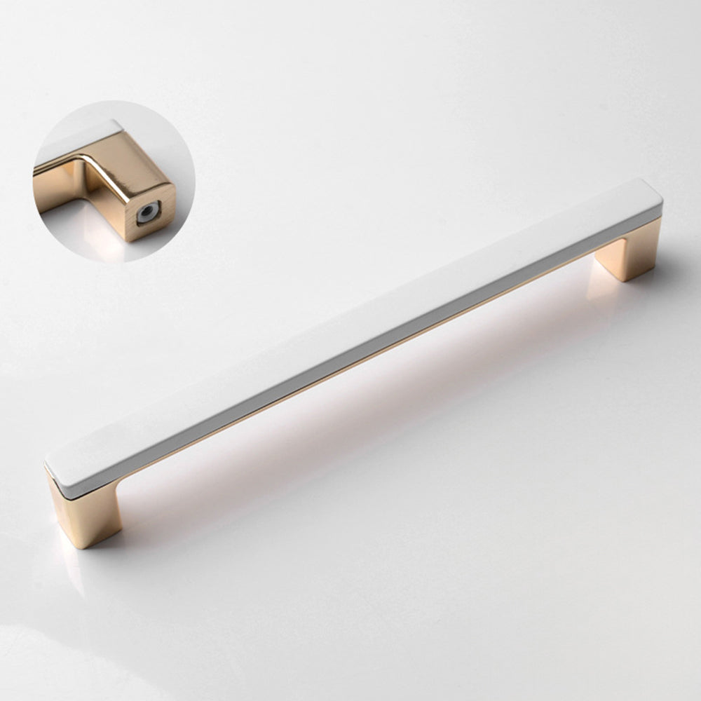 Comforsyco Two-Tone Slim Bar Cabinet Handles and Knobs for Wardrobes