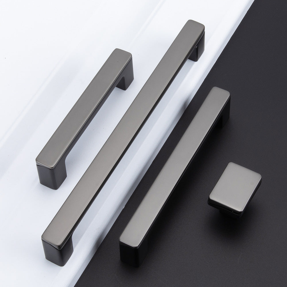 Comforsyco Two-Tone Slim Bar Cabinet Handles and Knobs for Wardrobes