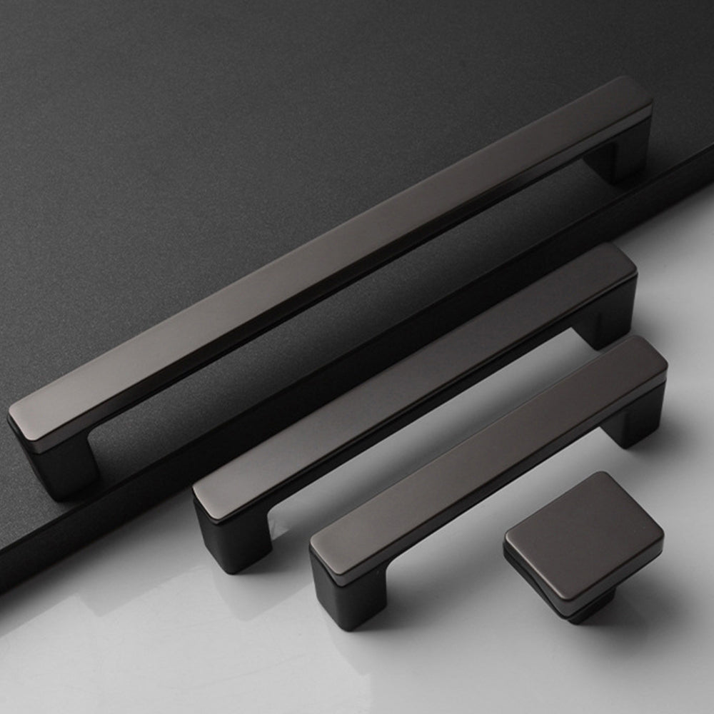 Comforsyco Two-Tone Slim Bar Cabinet Handles and Knobs for Wardrobes