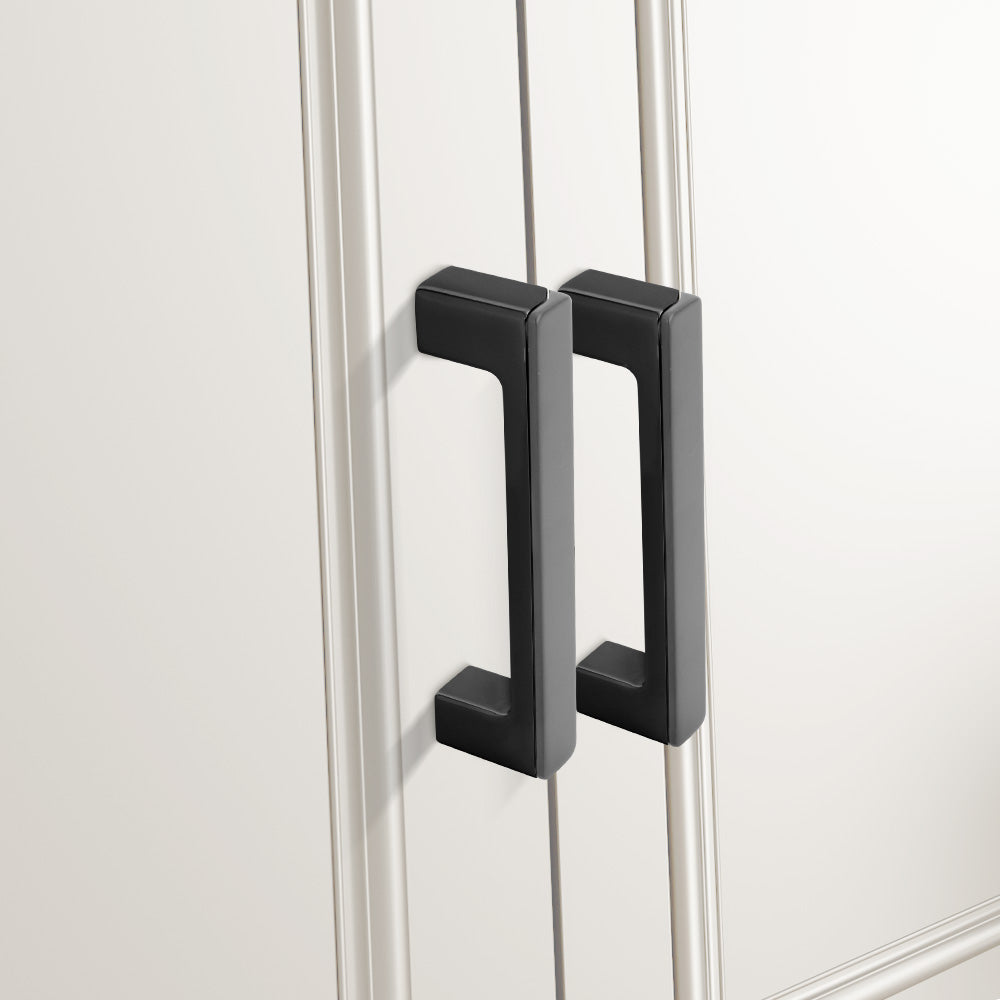 Comforsyco Two-Tone Slim Bar Cabinet Handles and Knobs for Wardrobes