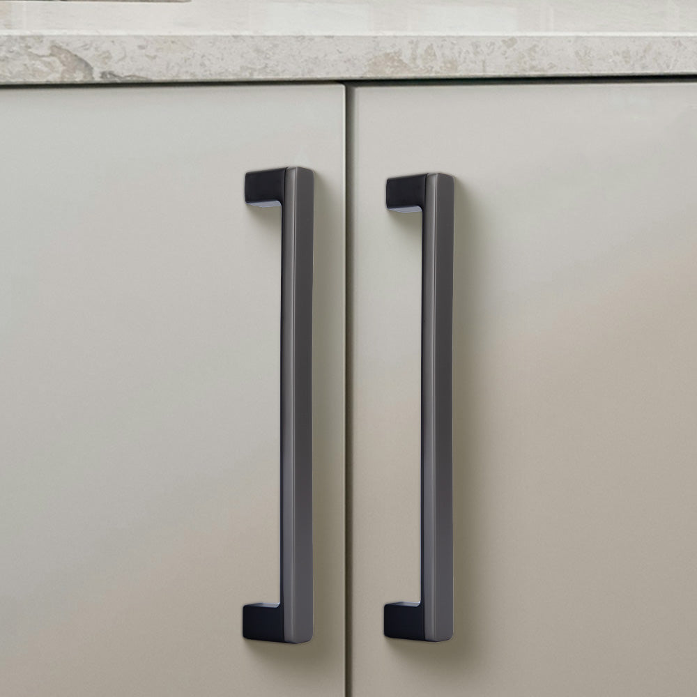 Comforsyco Two-Tone Slim Bar Cabinet Handles and Knobs for Wardrobes