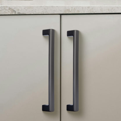 Comforsyco Two-Tone Slim Bar Cabinet Handles and Knobs for Wardrobes