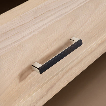 Comforsyco Two-Tone Slim Bar Cabinet Handles and Knobs for Wardrobes