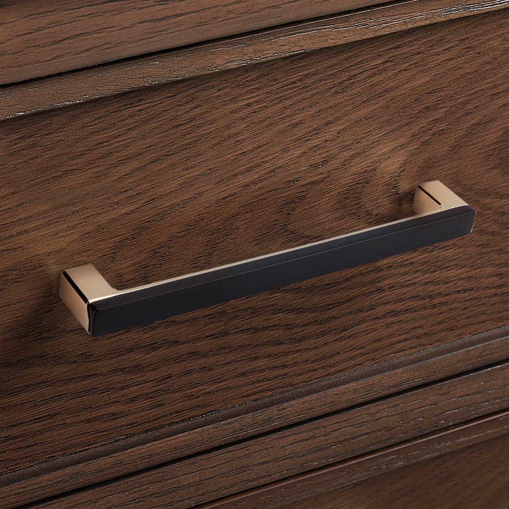 Comforsyco Two-Tone Slim Bar Cabinet Handles and Knobs for Wardrobes