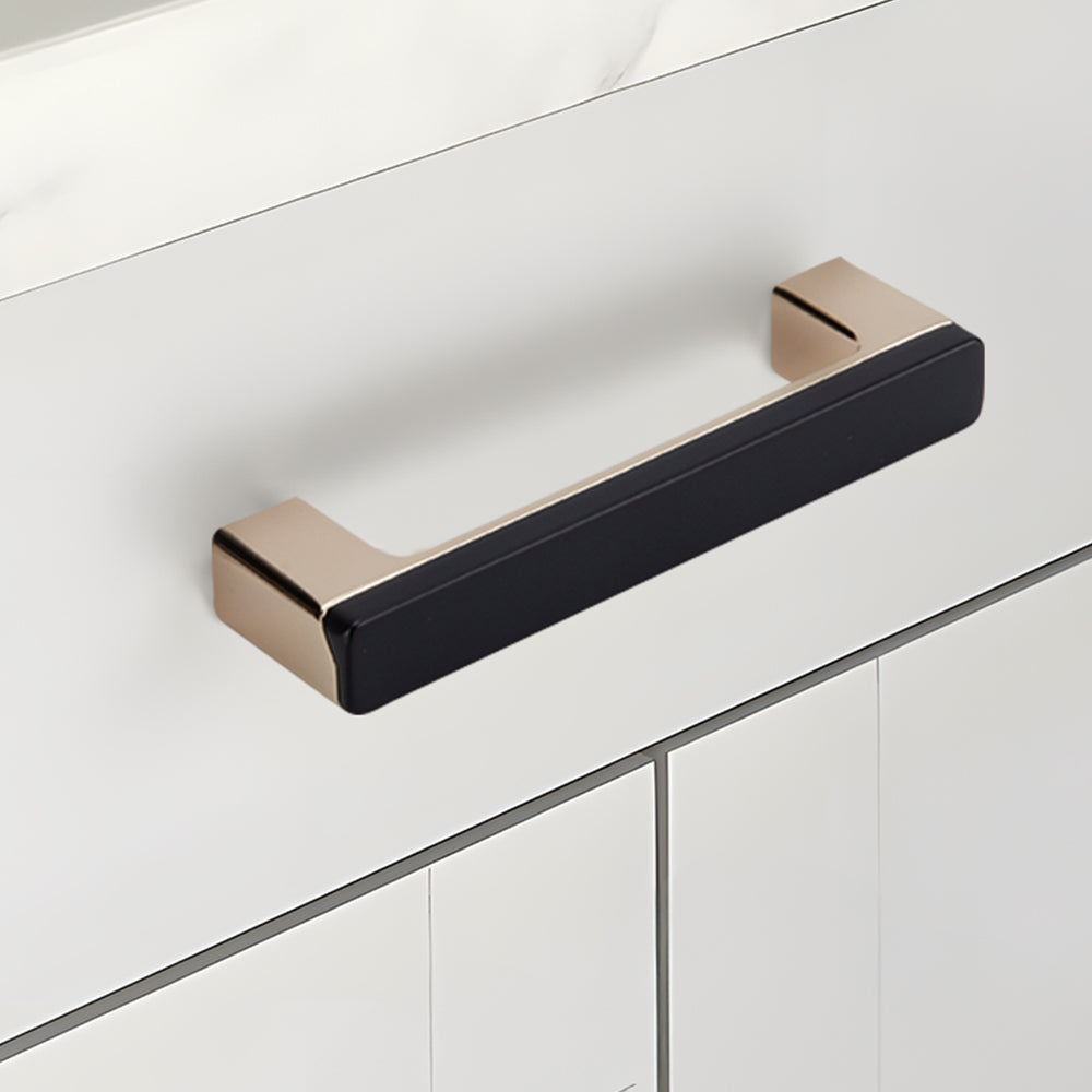 Comforsyco Two-Tone Slim Bar Cabinet Handles and Knobs for Wardrobes