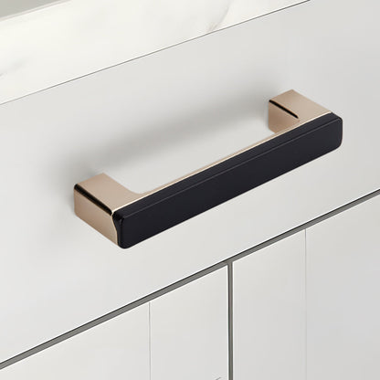 Comforsyco Two-Tone Slim Bar Cabinet Handles and Knobs for Wardrobes