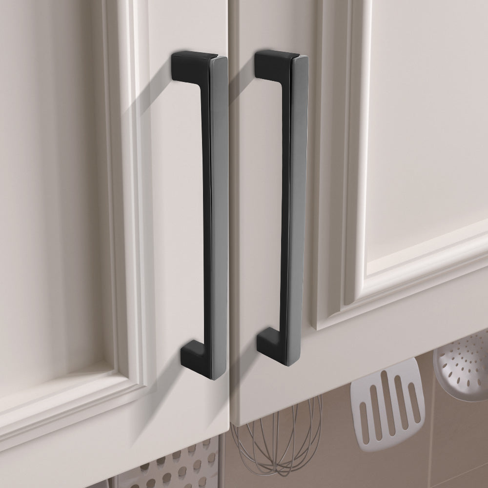 Comforsyco Two-Tone Slim Bar Cabinet Handles and Knobs for Wardrobes