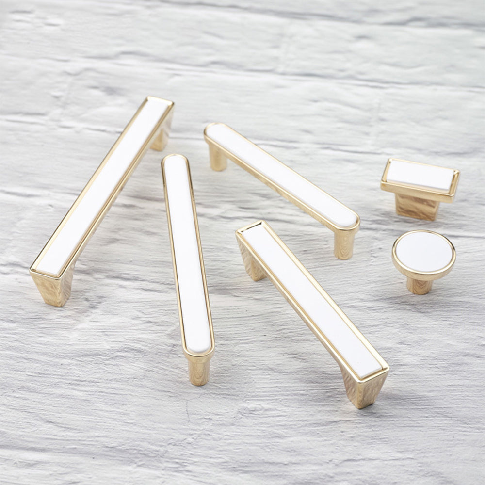 Comforsyco Two-Tone Square Bar Cabinet Pulls and Knobs