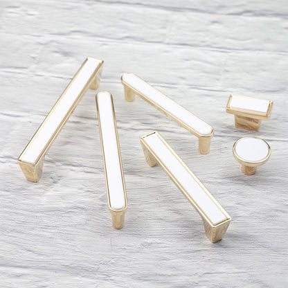 Comforsyco Two-Tone Square Bar Cabinet Pulls and Knobs
