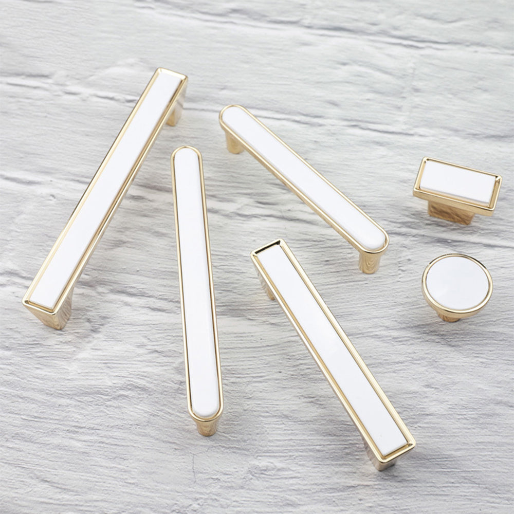 Comforsyco Two-Tone Square Bar Cabinet Pulls and Knobs