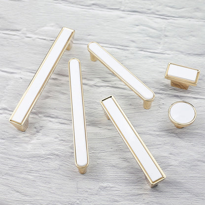Comforsyco Two-Tone Square Bar Cabinet Pulls and Knobs