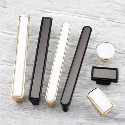 Comforsyco Two-Tone Square Bar Cabinet Pulls and Knobs