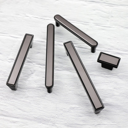 Comforsyco Two-Tone Square Bar Cabinet Pulls and Knobs