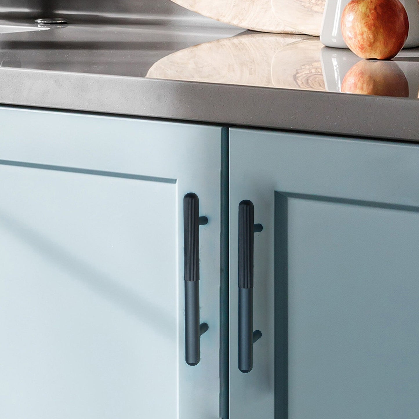Comforsyco Two-Tone Striped Cabinet Pulls and Knobs