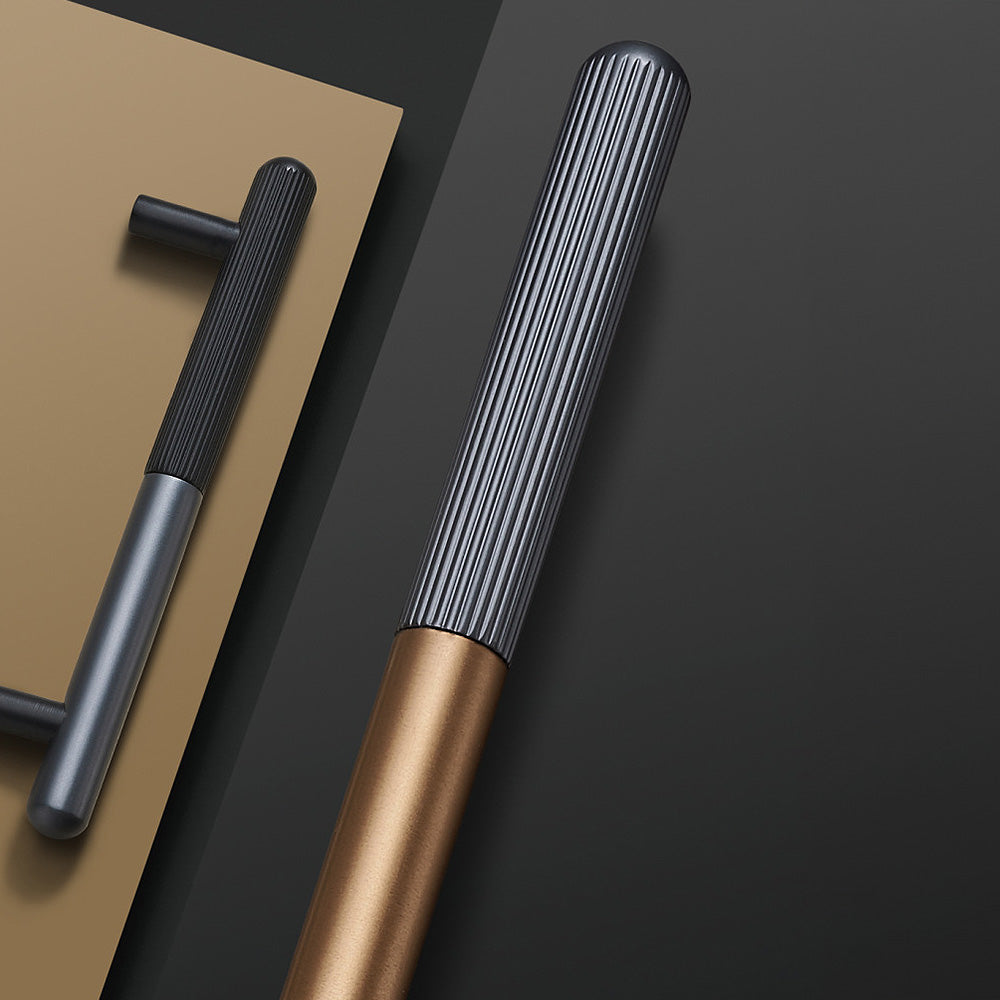 Comforsyco Two-Tone Striped Cabinet Pulls and Knobs
