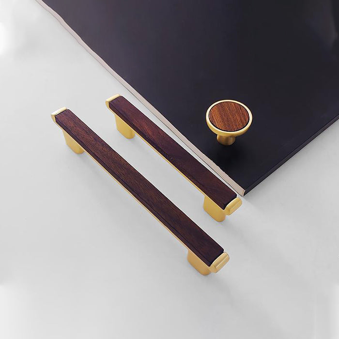 Comforsyco Two-Tone Wood Grain Cabinet Handles and Knobs