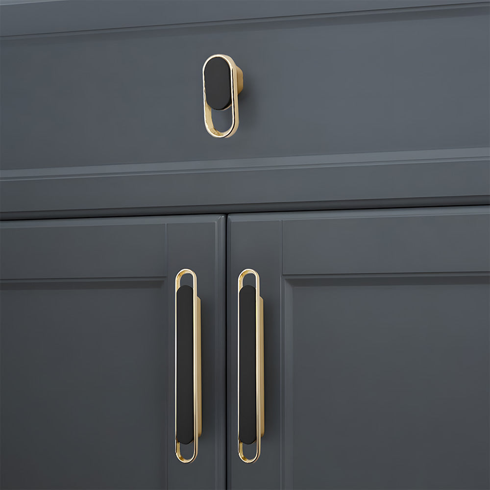 Comforsyco Two-color Zinc Alloy Modern Cabinet Handles