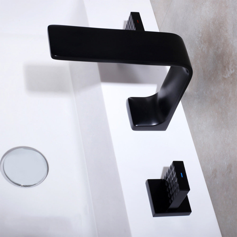 Ultra-Slim 3-Hole Bathroom Sink Faucet