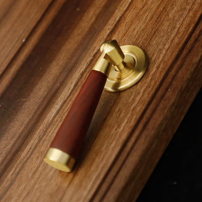 Comforsyco Vintage Brass and Wood Cabinet Pulls for Cabinets and Drawers