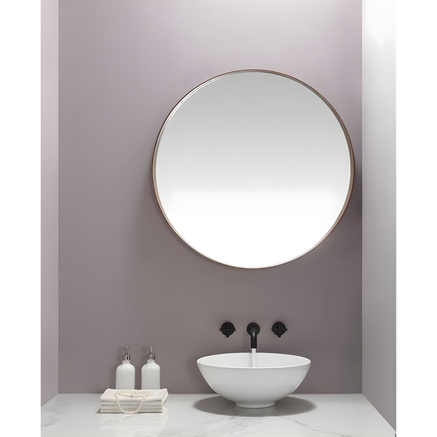 Wallora Wall-Mounted Bathroom Sink Faucet with Dual Handles
